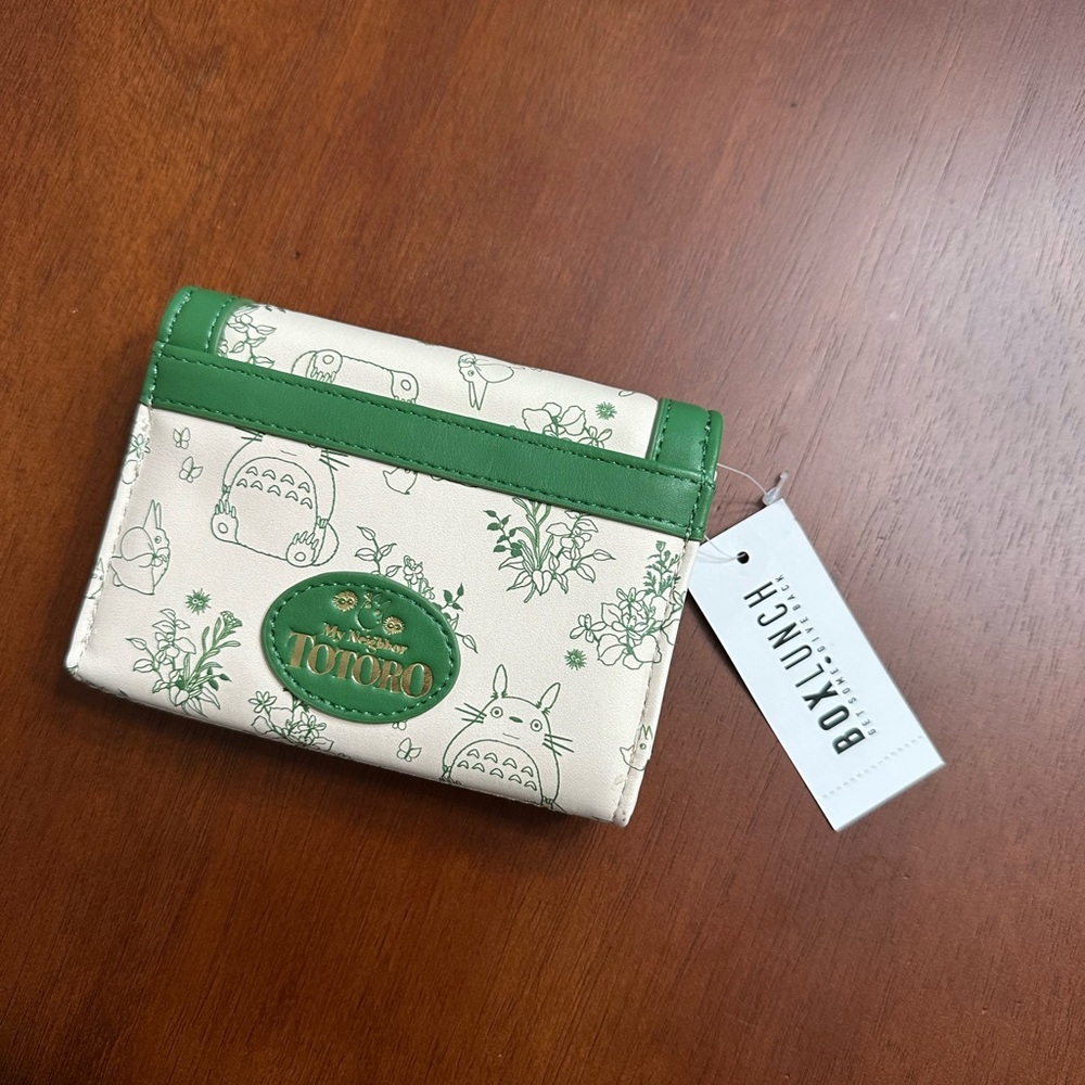My Neighbor Totoro Cream & Green Wallet with Floral Print - Picture 5 of 9